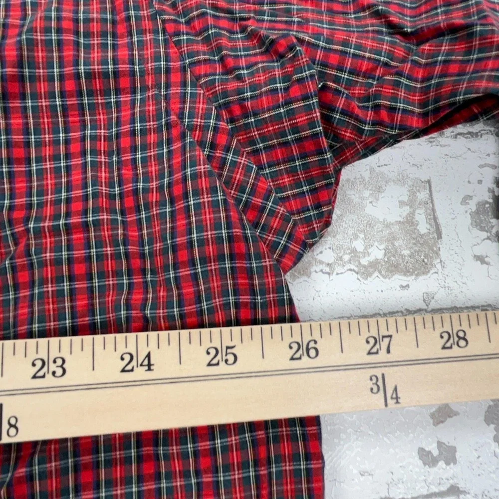 Polo Ralph Lauren Shirt Men XL Red Blue Button Up Plaid Dress Marlowe Tartan A39